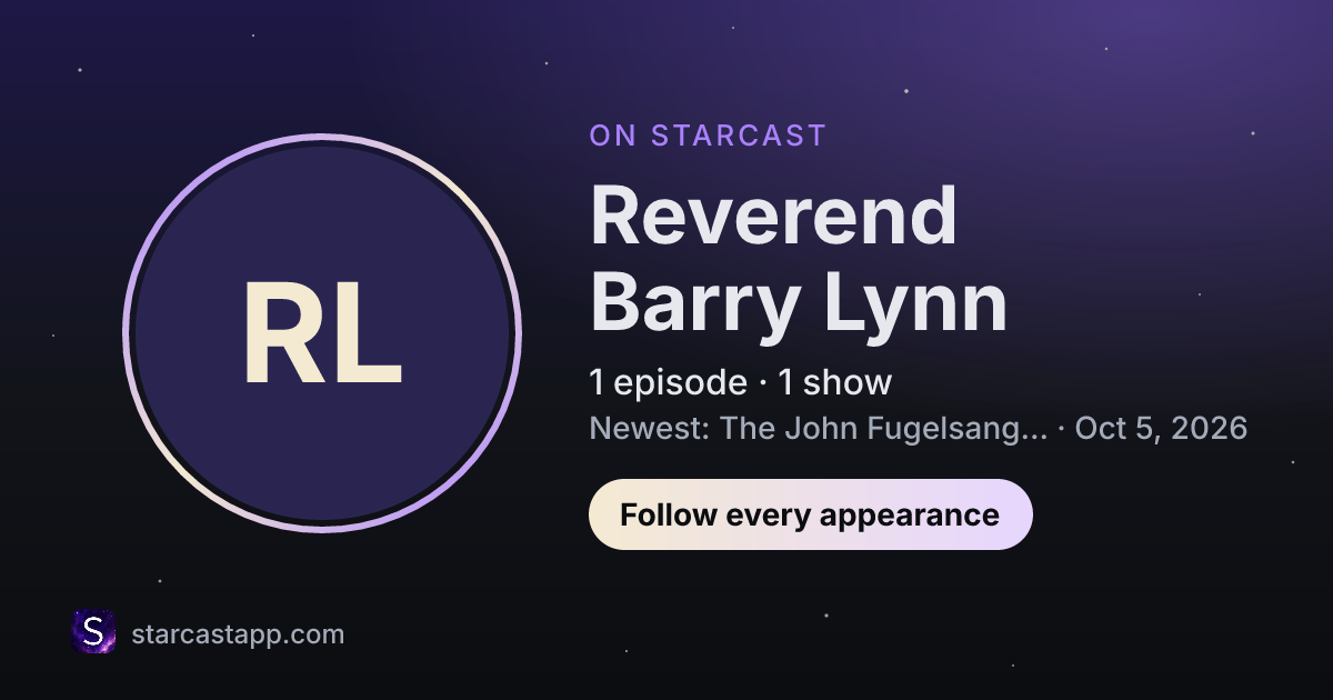 The preview card for Reverend Barry Lynn