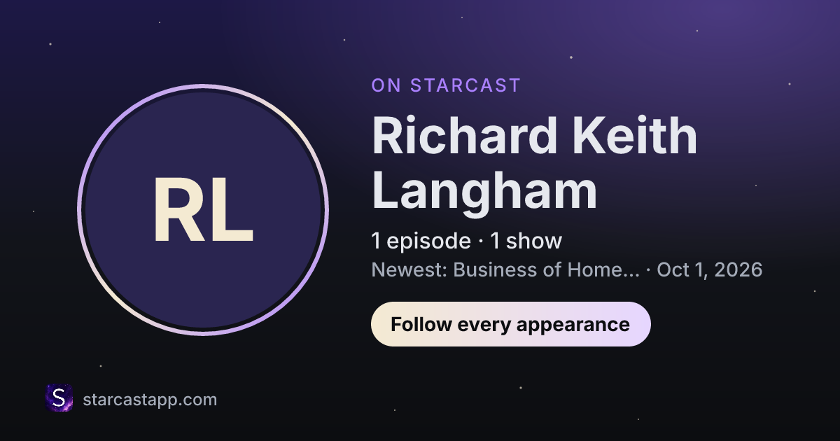 The preview card for Richard Keith Langham