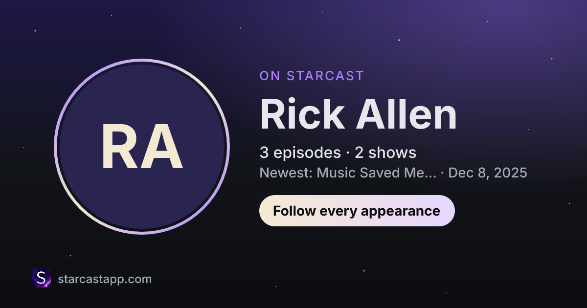 The preview card for Rick Allen