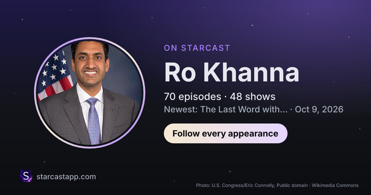 The preview card for Ro Khanna