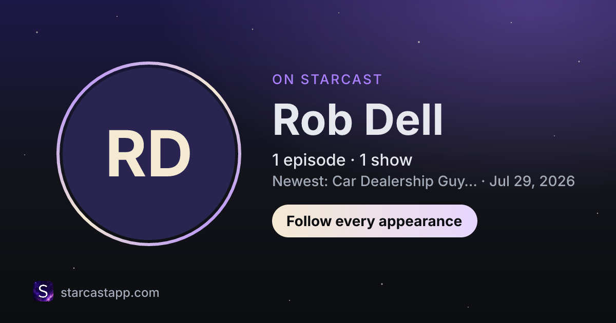 The preview card for Rob Dell