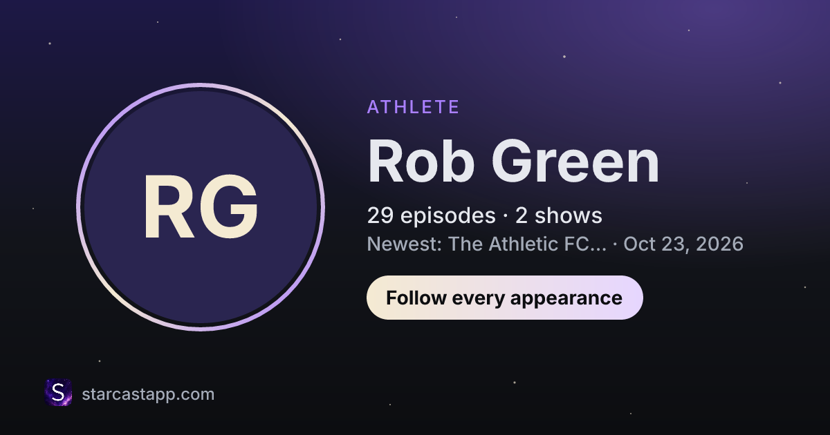 The preview card for Rob Green