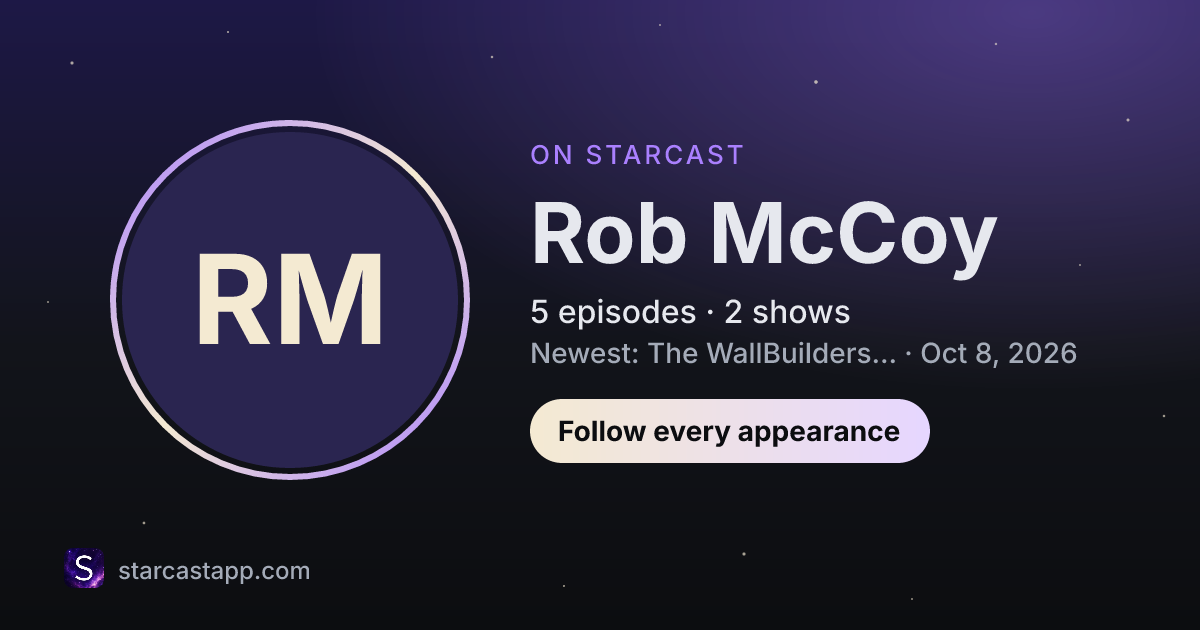 The preview card for Rob McCoy