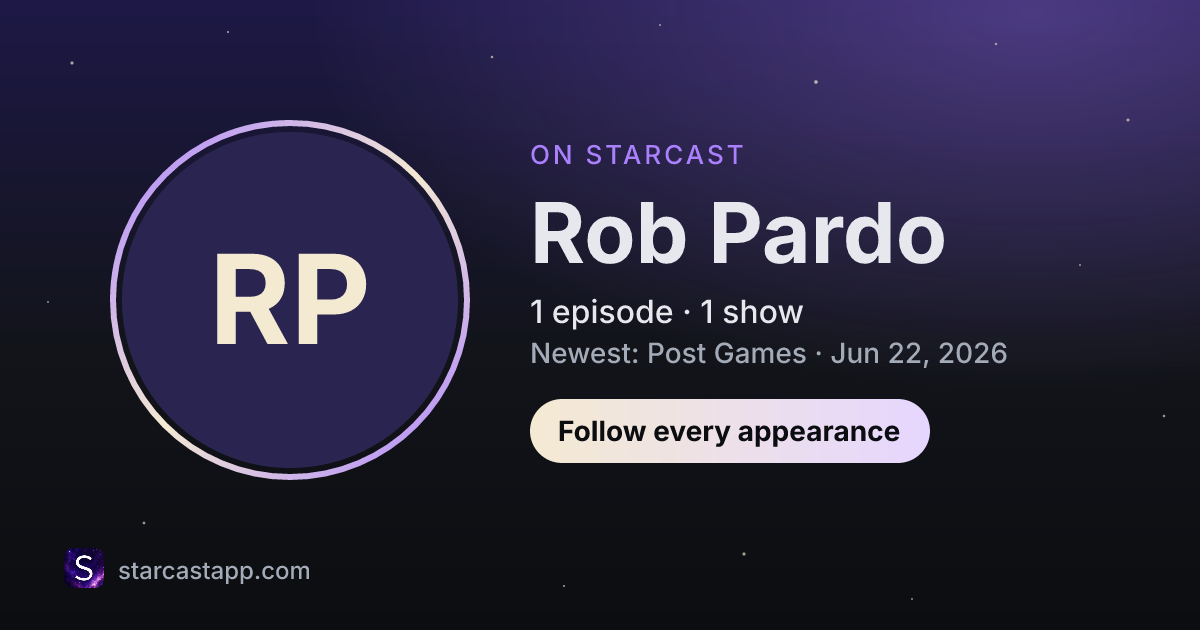 The preview card for Rob Pardo
