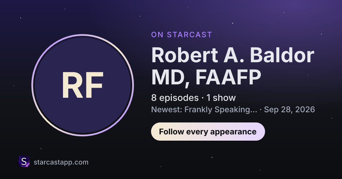 The preview card for Robert A. Baldor MD, FAAFP