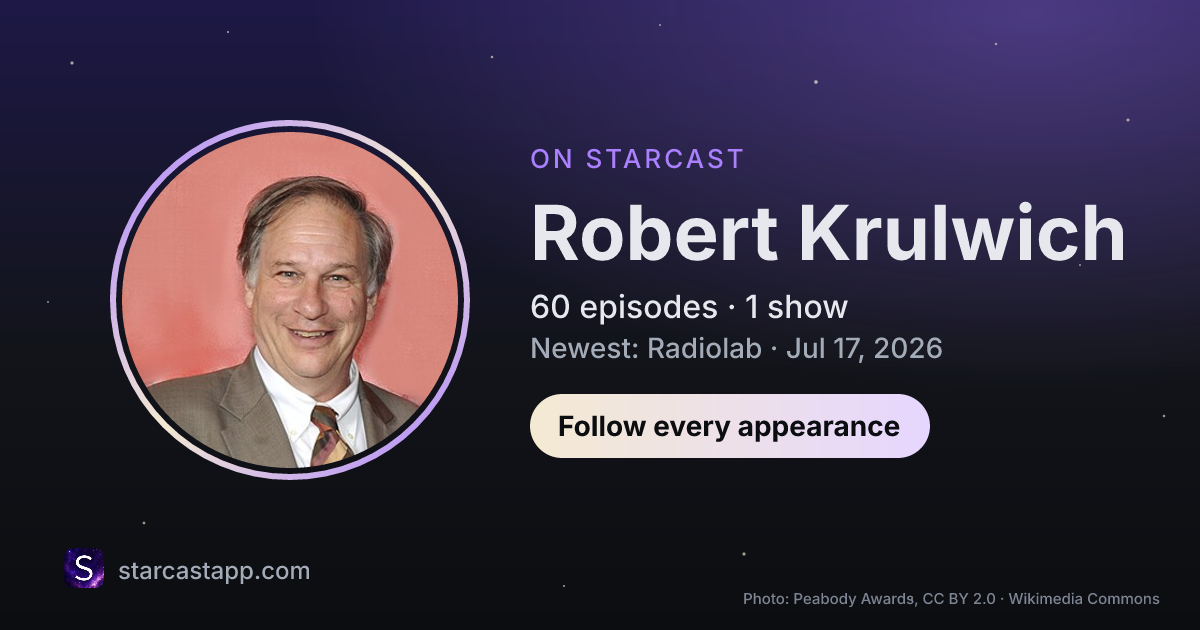 The preview card for Robert Krulwich