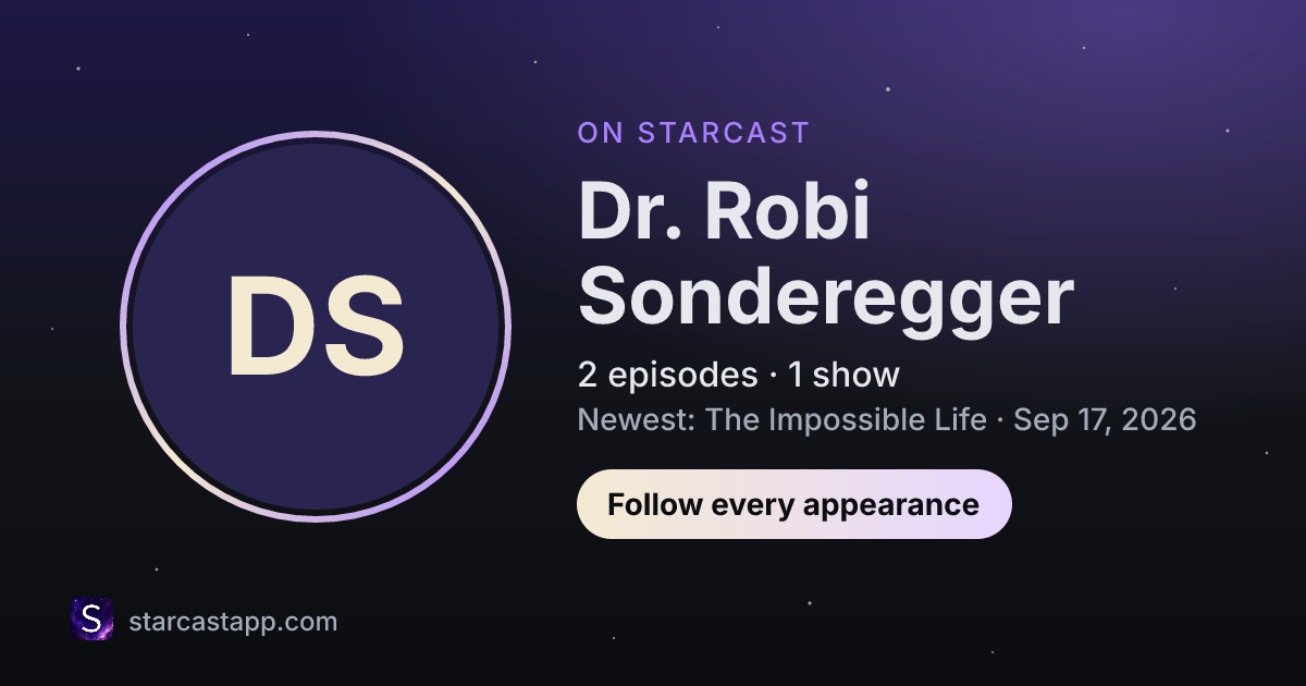 The preview card for Dr. Robi Sonderegger