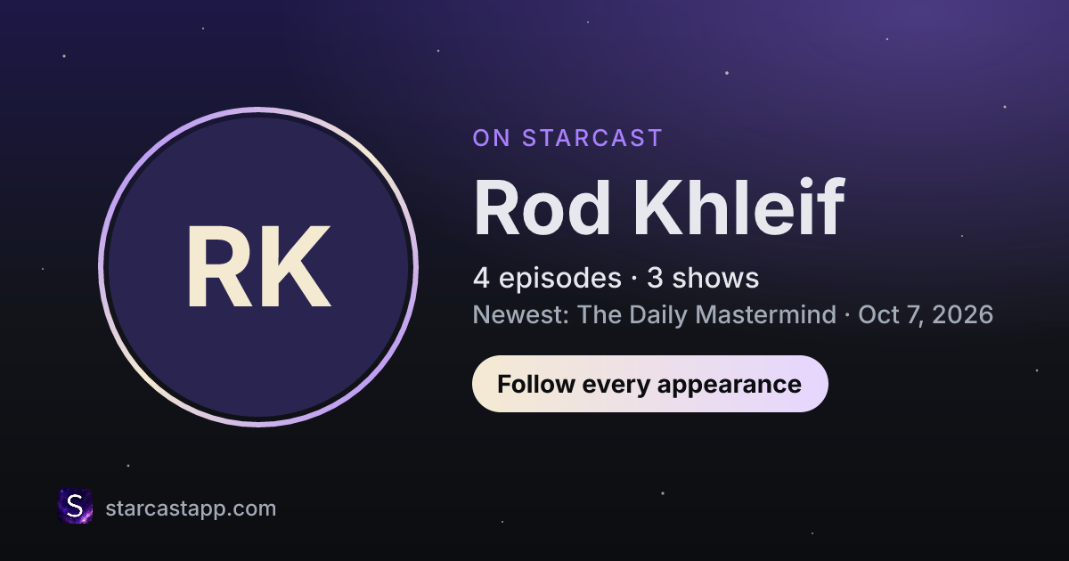 The preview card for Rod Khleif