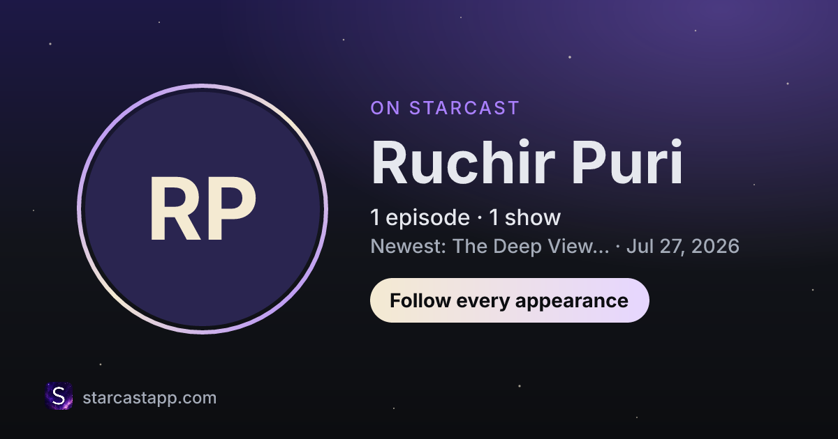 The preview card for Ruchir Puri