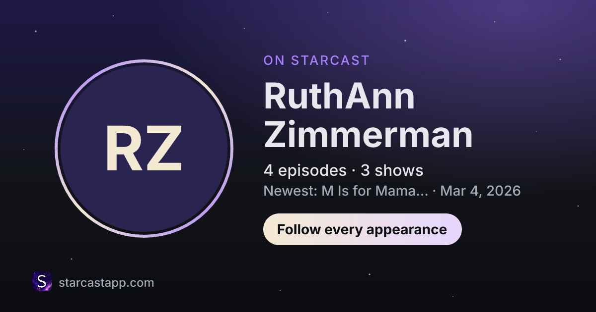 The preview card for RuthAnn Zimmerman