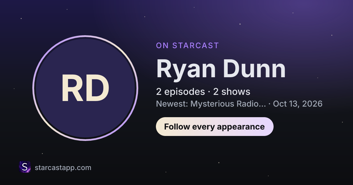 The preview card for Ryan Dunn