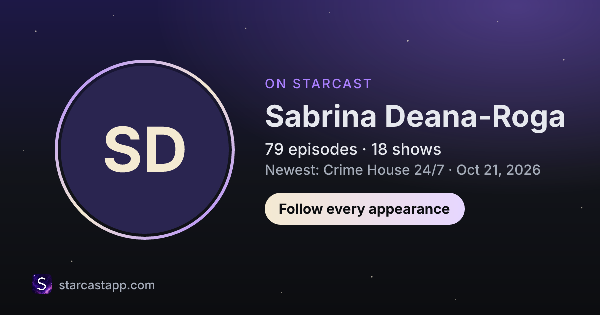 The preview card for Sabrina Deana-Roga