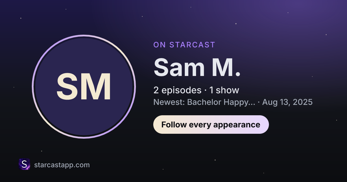 The preview card for Sam M.