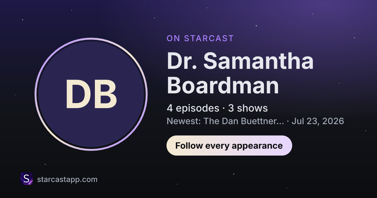 The preview card for Dr. Samantha Boardman
