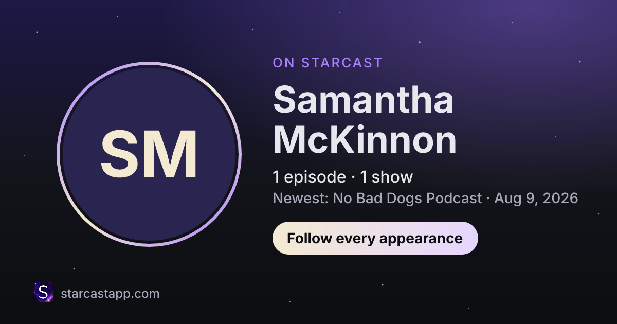 The preview card for Samantha McKinnon