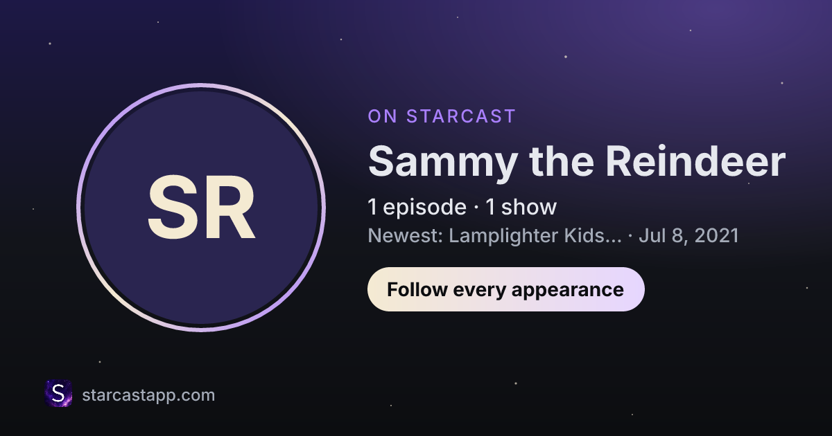 The preview card for Sammy the Reindeer