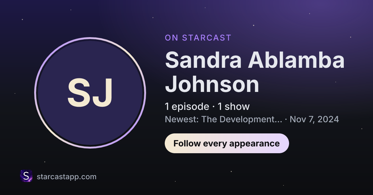 The preview card for Sandra Ablamba Johnson