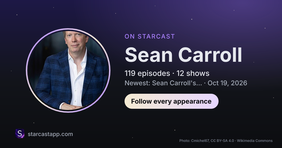 The preview card for Sean Carroll