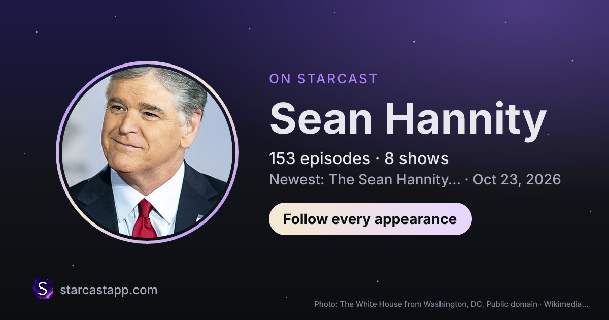 The preview card for Sean Hannity