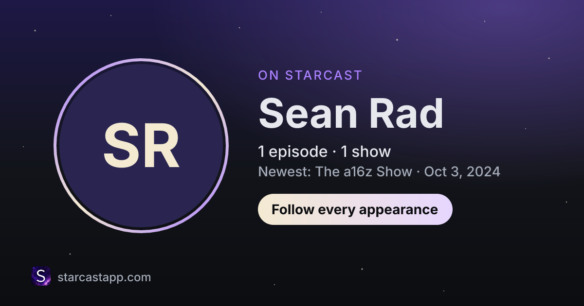 The preview card for Sean Rad