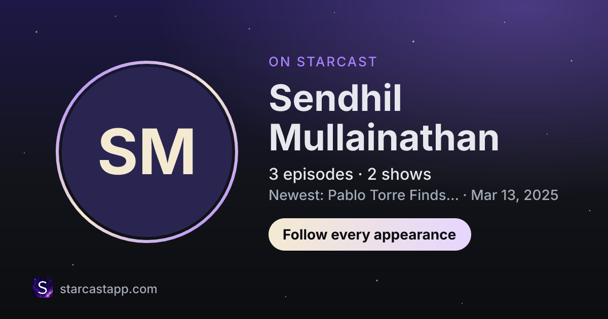 The preview card for Sendhil Mullainathan