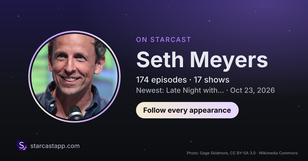 The preview card for Seth Meyers