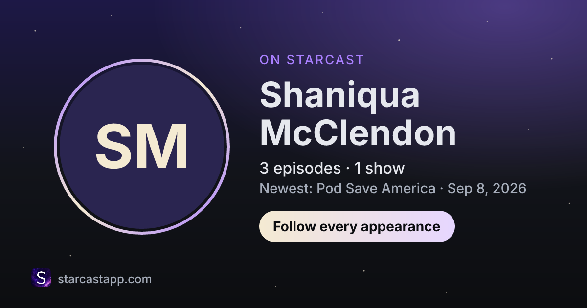 The preview card for Shaniqua McClendon