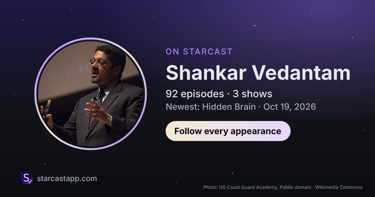 The preview card for Shankar Vedantam