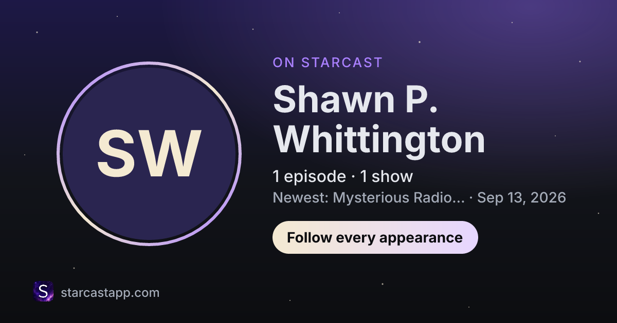 The preview card for Shawn P. Whittington