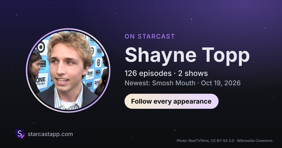 The preview card for Shayne Topp
