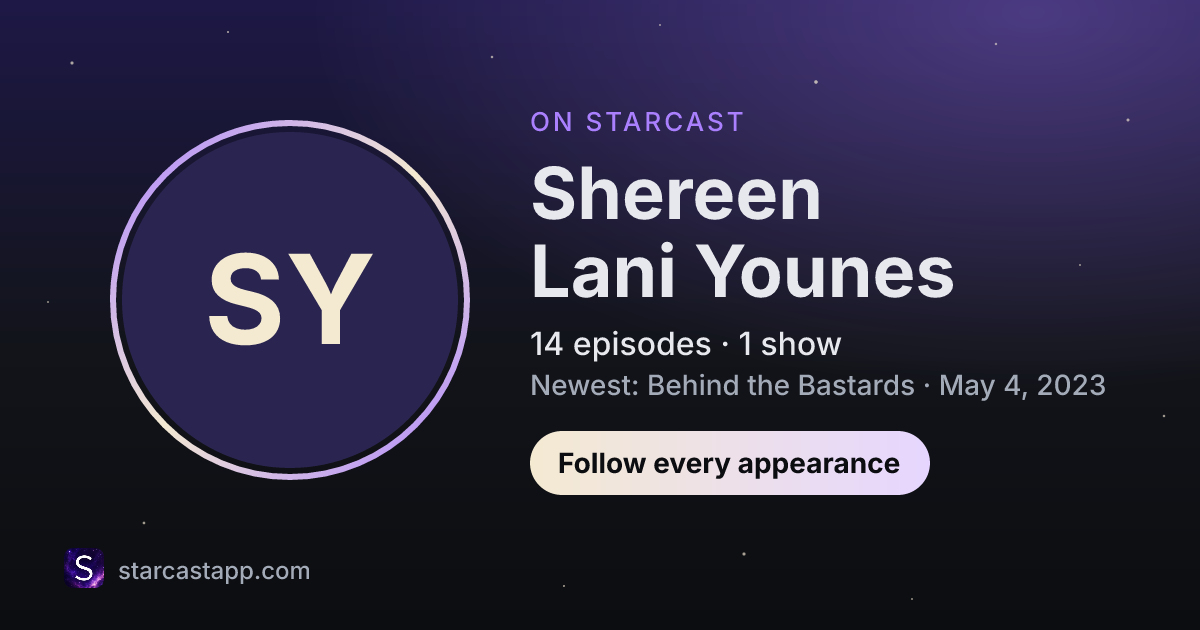The preview card for Shereen Lani Younes