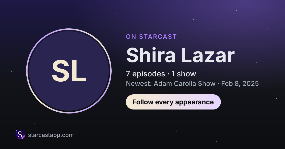 The preview card for Shira Lazar