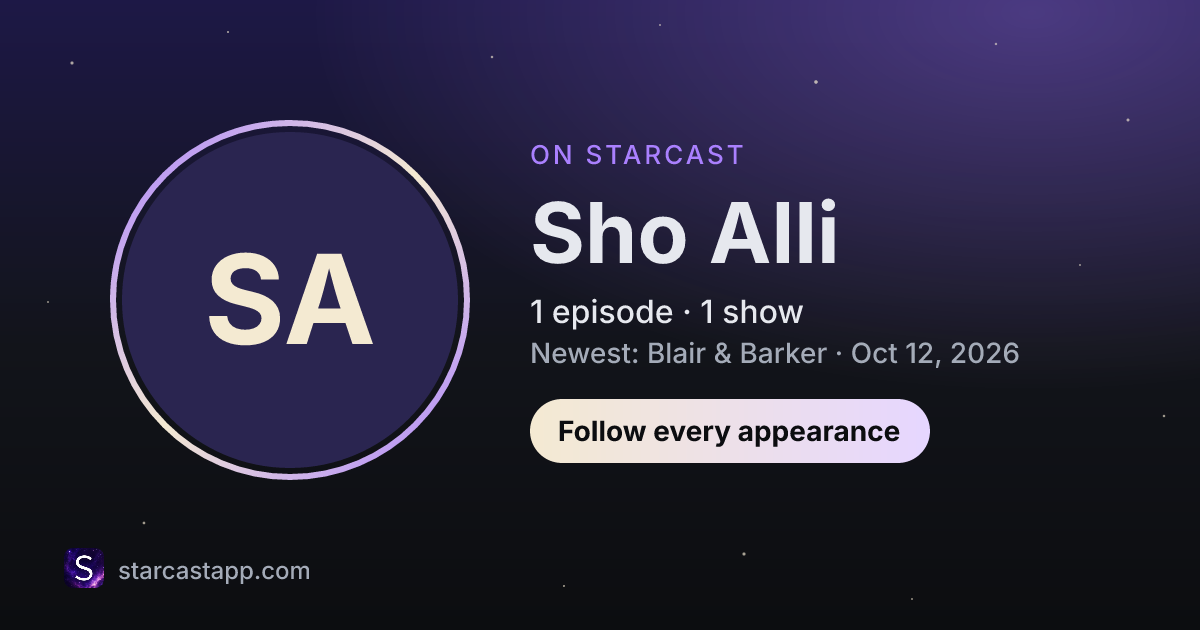The preview card for Sho Alli