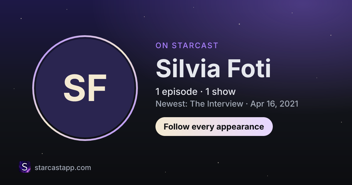 The preview card for Silvia Foti