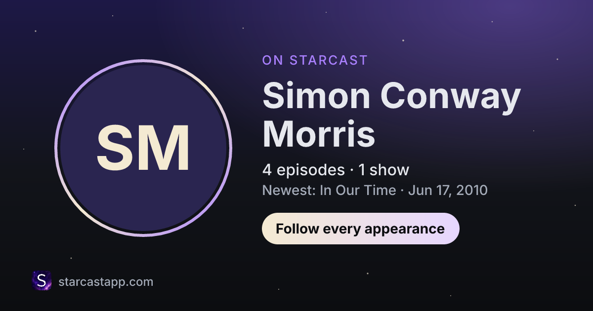 The preview card for Simon Conway Morris