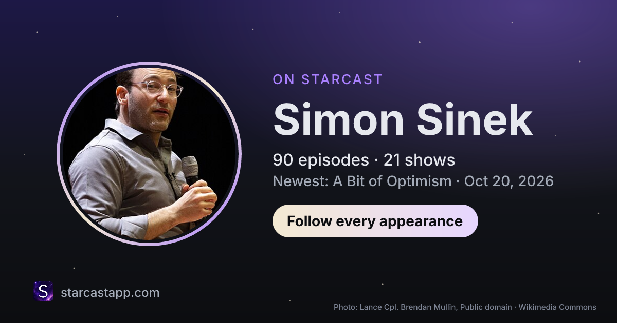 The preview card for Simon Sinek