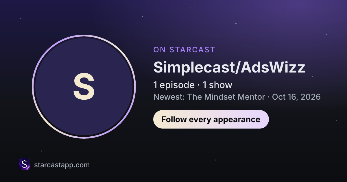 The preview card for Simplecast/AdsWizz