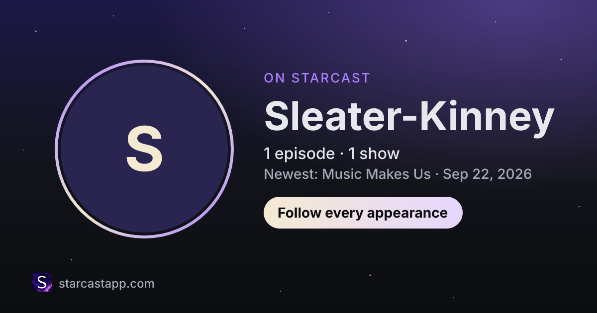 The preview card for Sleater-Kinney