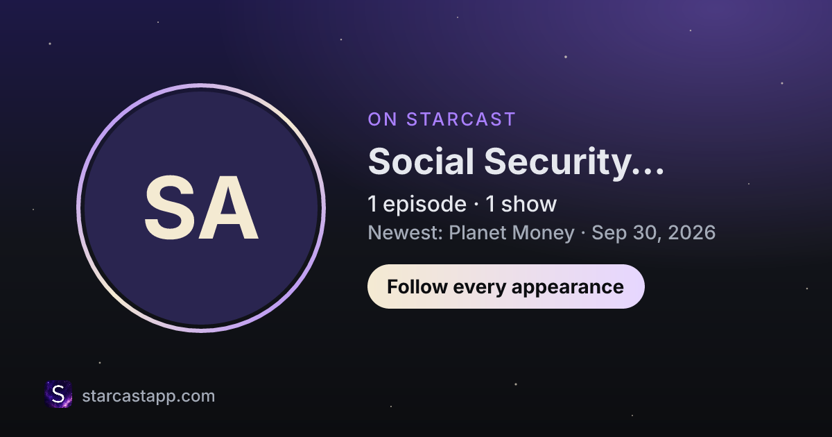 The preview card for Social Security Administration's former Chief Actuary