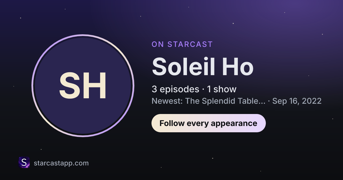 The preview card for Soleil Ho