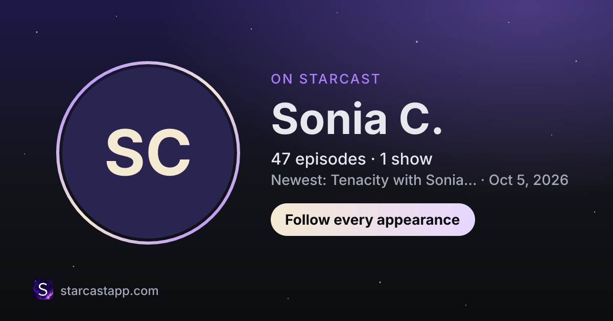 The preview card for Sonia C.