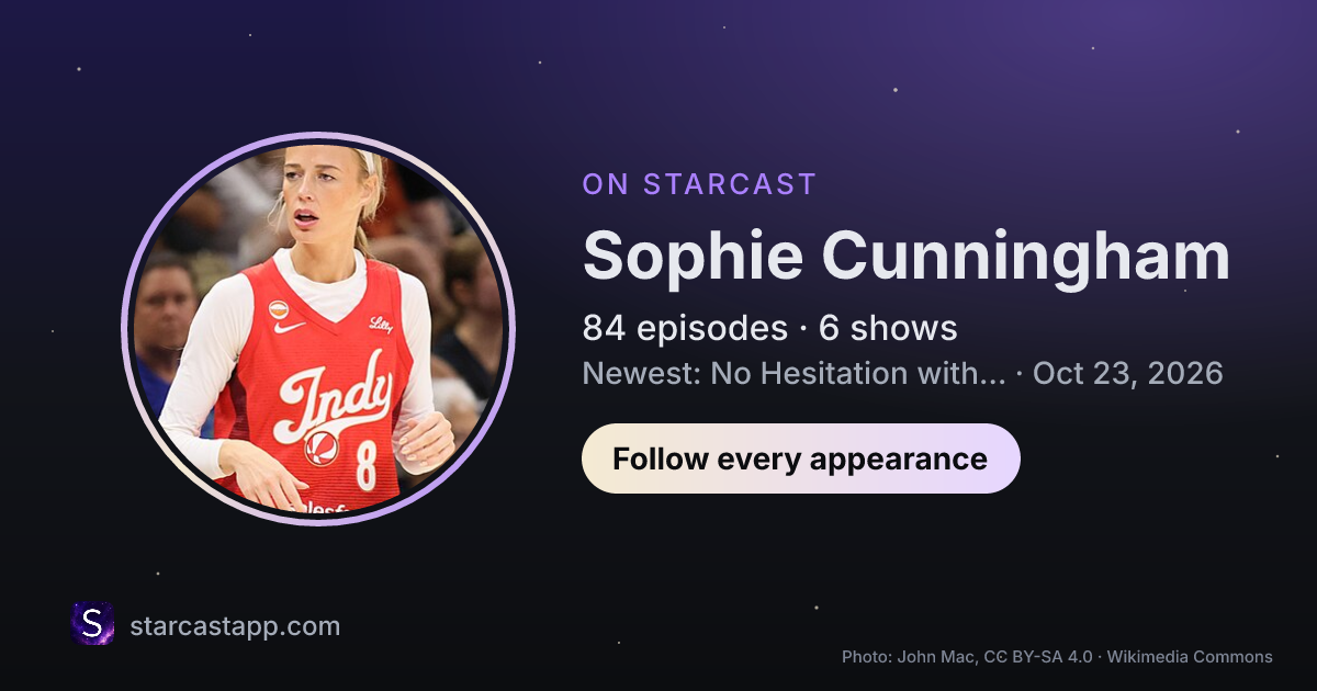 The preview card for Sophie Cunningham