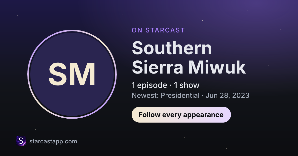 The preview card for Southern Sierra Miwuk