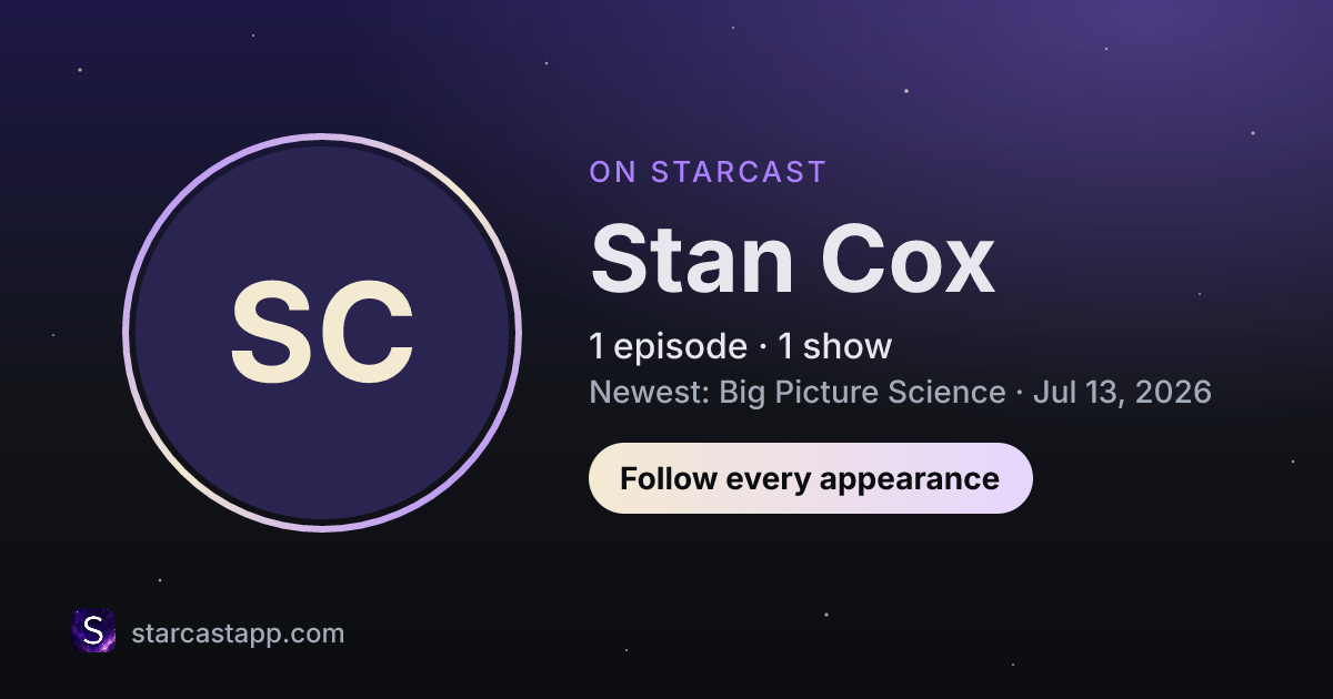 The preview card for Stan Cox