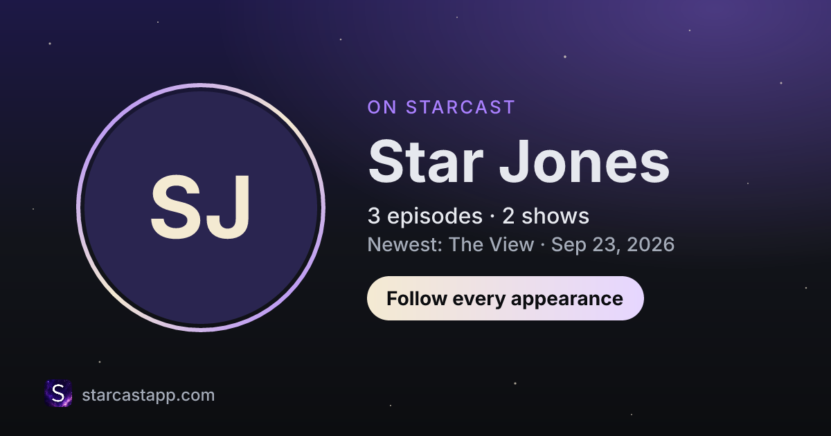 The preview card for Star Jones