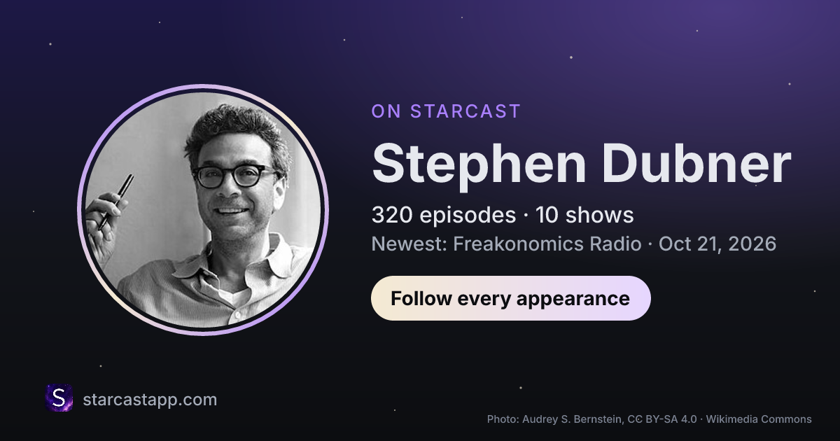 The preview card for Stephen Dubner