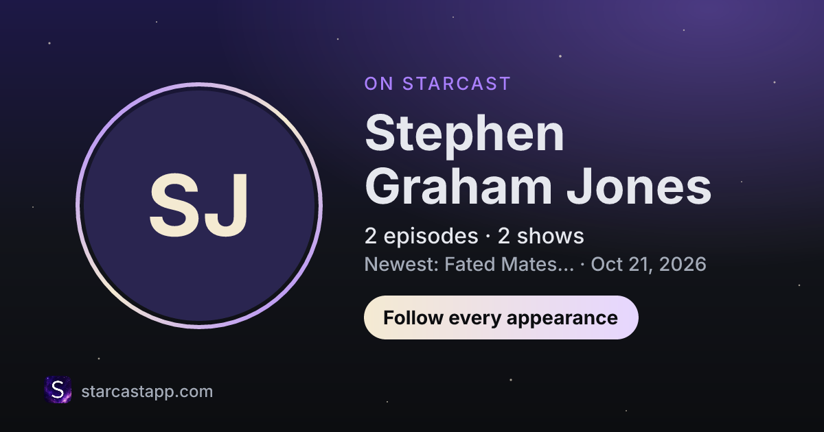 The preview card for Stephen Graham Jones