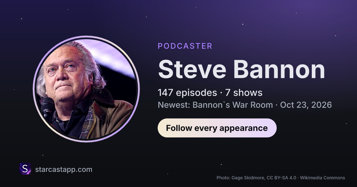The preview card for Steve Bannon