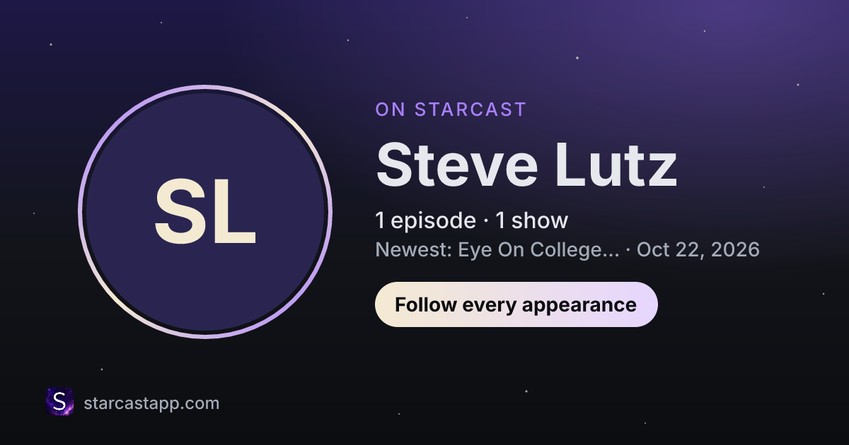 The preview card for Steve Lutz