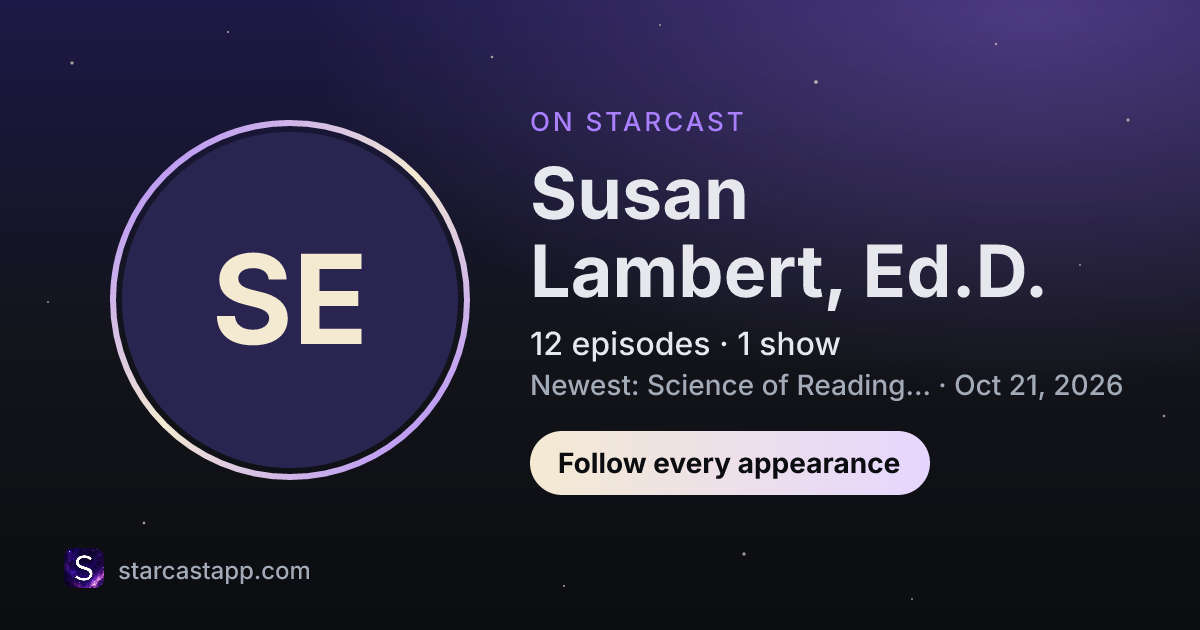 The preview card for Susan Lambert, Ed.D.